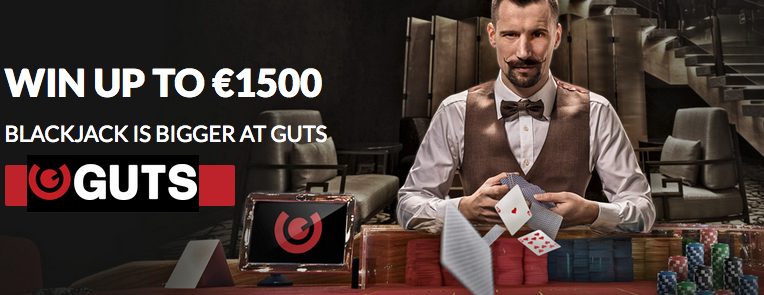 Win up to 1500 with Massive Blackjack at Guts Casino